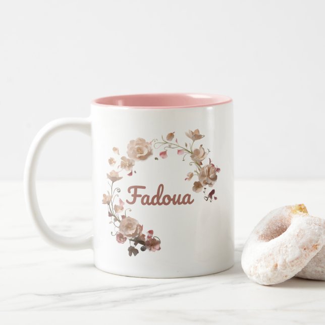 Fadoua Floral Mug (With Donut)