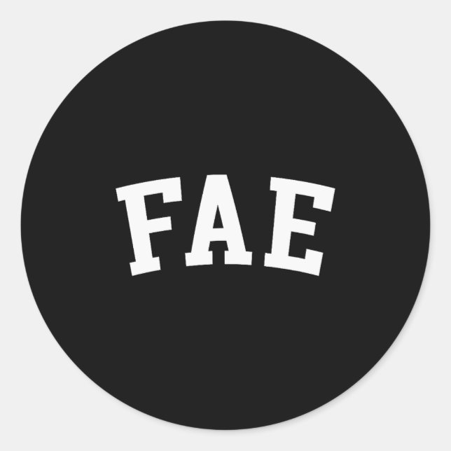 Fae  classic round sticker (Front)