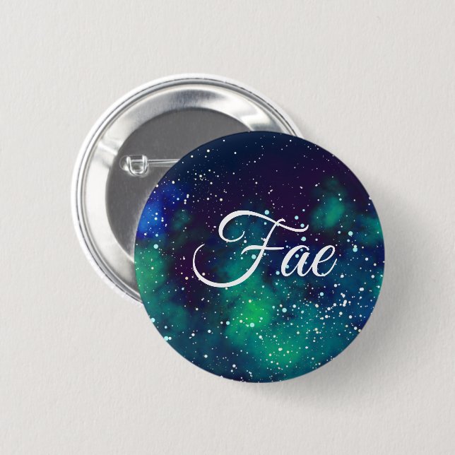Fae Customisable Galaxy Identity 6 Cm Round Badge (Front & Back)