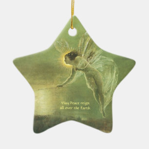 Fae - Fairy Angle Star shape Christmas Ornemant Ceramic Ornament