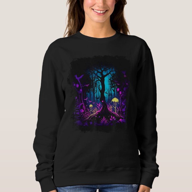 Fae Fey Gothic Emo Goblincore Aesthetic Dark Fores Sweatshirt (Front)