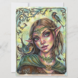 Fae Messengers Elf Fantasy Flower Female Art Card