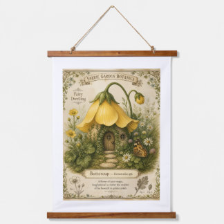 Faerie Garden Botanica Buttercup Fairy Dwelling Hanging Tapestry