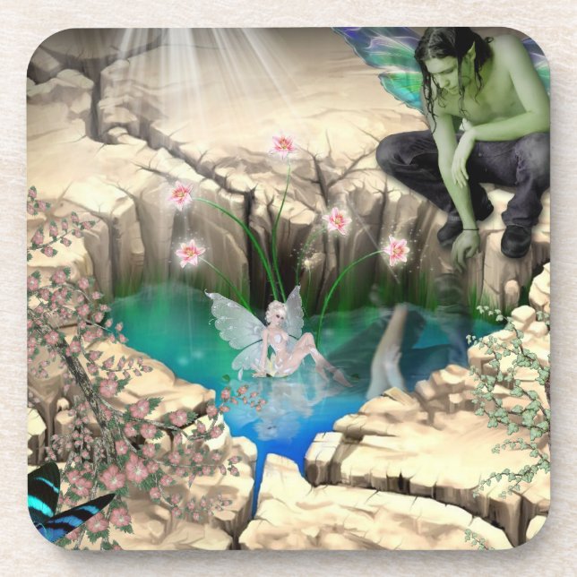 Faerie in Elven Pond Coaster (Front)
