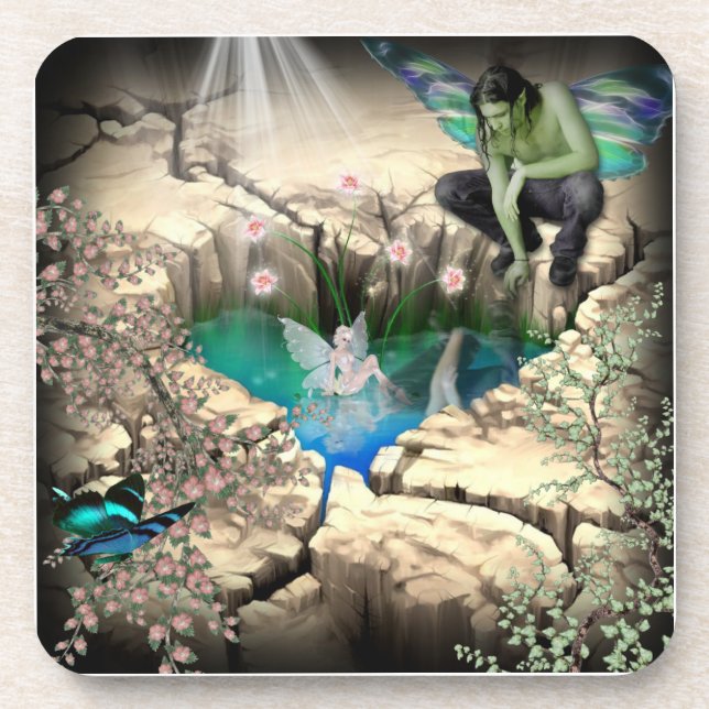Faerie in Elven Pond Coaster (Front)