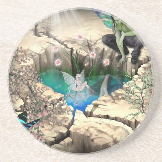 Faerie in Elven Pond Coaster (Front)