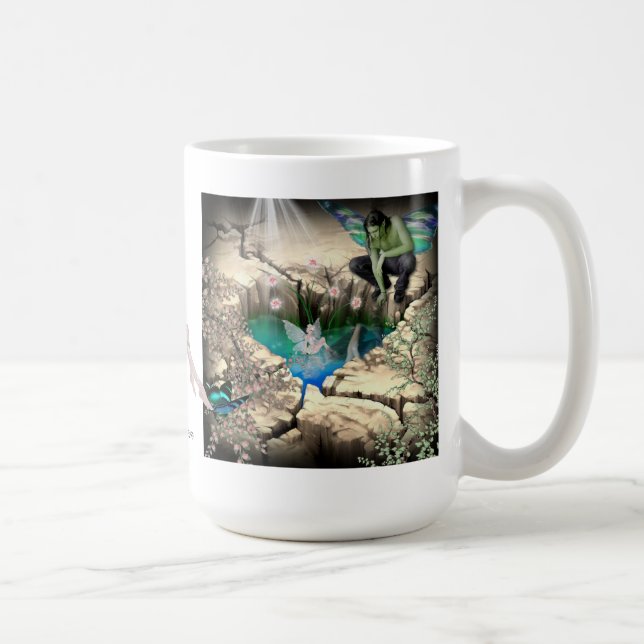 Faerie in Elven Pond Coffee Mug (Right)