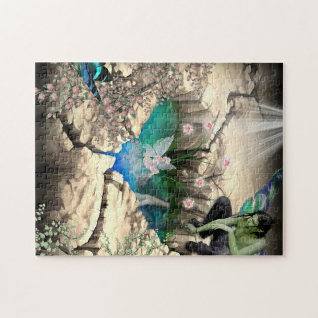 Faerie in Elven Pond Jigsaw Puzzle (Horizontal)