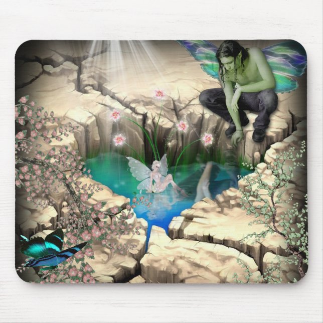 Faerie in Elven Pond Mouse Pad (Front)