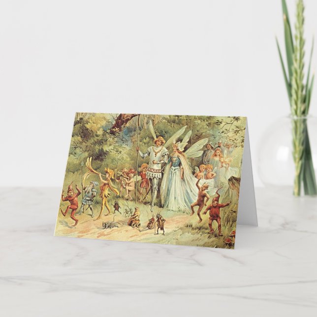 Faerie King and Queen Fae Pagan Greeting Card (Front)