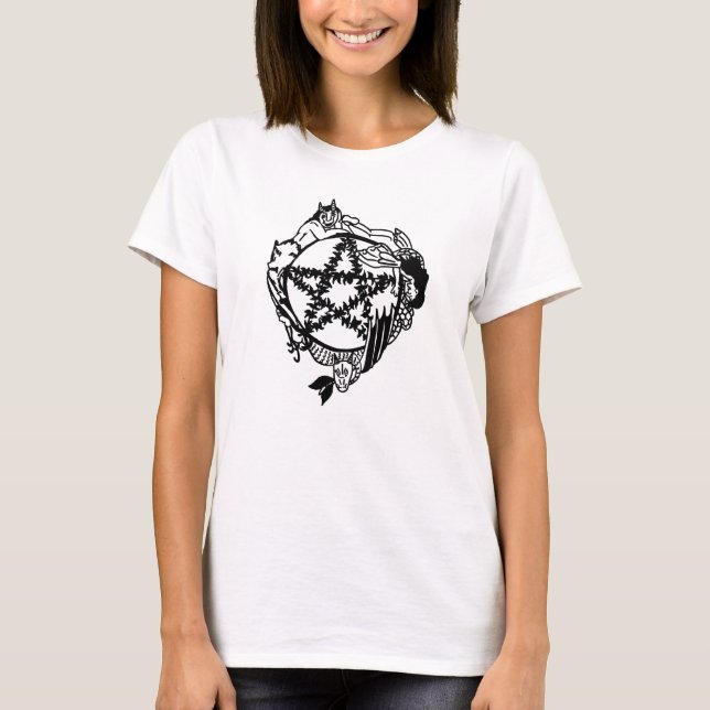 Faerie Pentacle Ladies Shirt (Front)