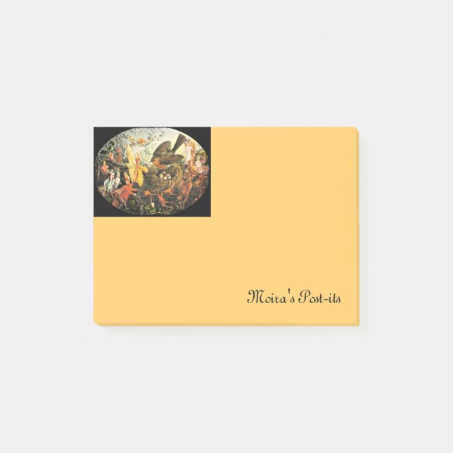 Faeries and the Robin Post-it Notes (Front)