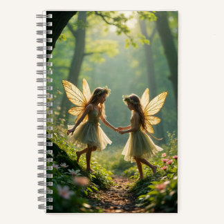 Faeries at Play in the Forest Notebook