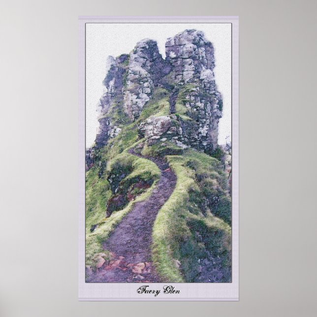 Faery Glen Castle Illustration w/text Poster (Front)