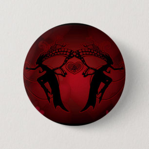 Faery Hearts Red 6 Cm Round Badge