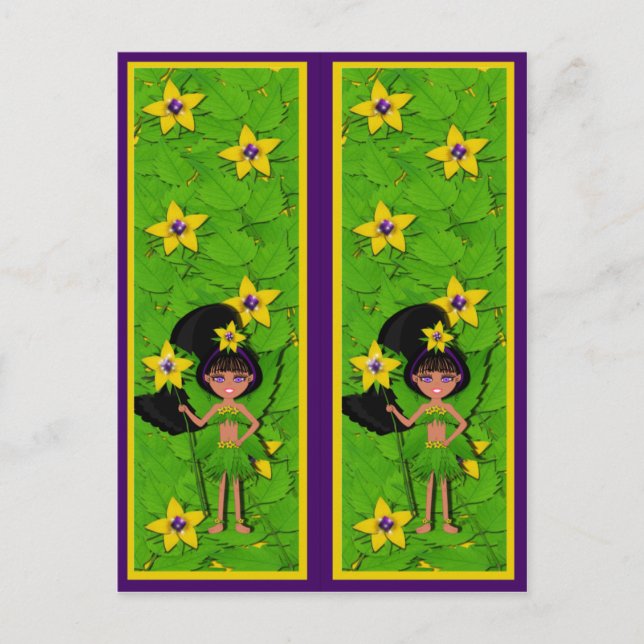 Faery named Violet  Bookmarks Postcard (Front)