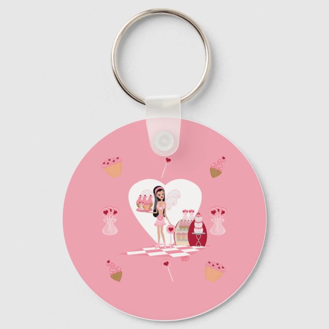 Faery Val Valentine’s Day Sweets Shoppe Keychain (Front)