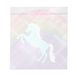Faetastic unicorn pink personalise notepad