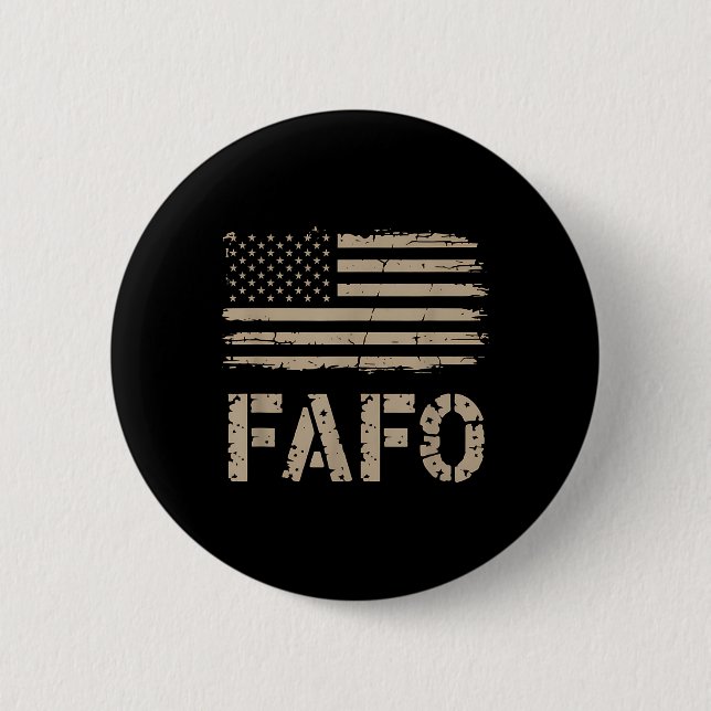 Fafo Flag  6 Cm Round Badge (Front)