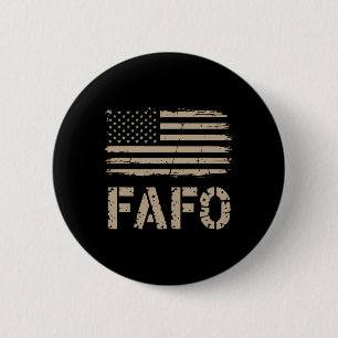 Fafo Flag  6 Cm Round Badge