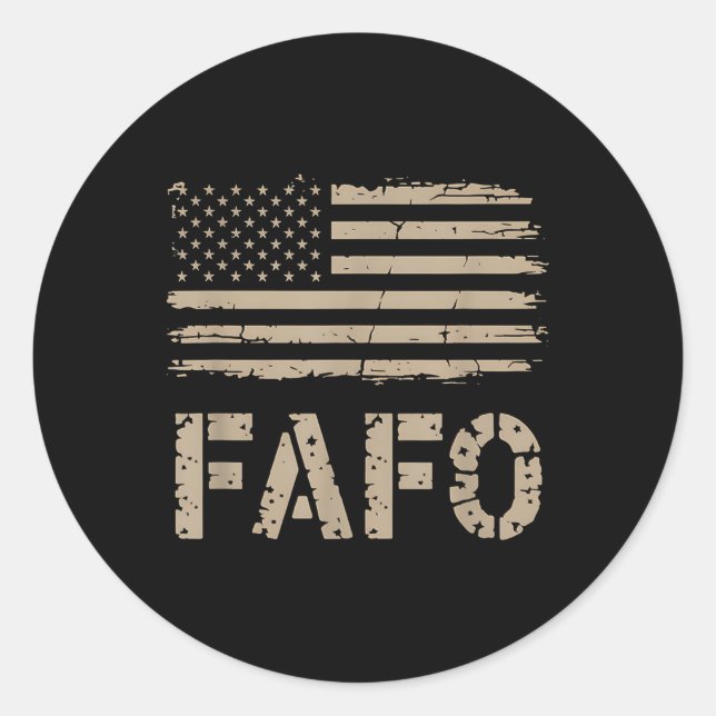 Fafo Flag  Classic Round Sticker (Front)
