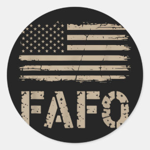 Fafo Flag Classic Round Sticker