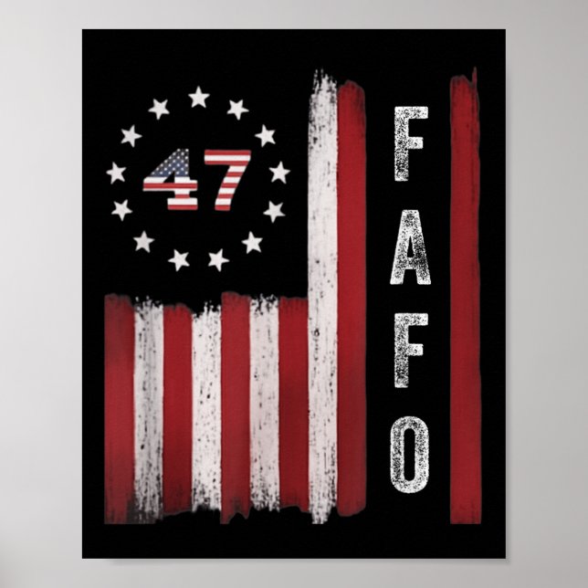 Fafo Flag Trump Funny  Poster (Front)