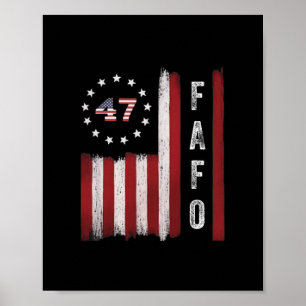 Fafo Flag Trump Funny  Poster