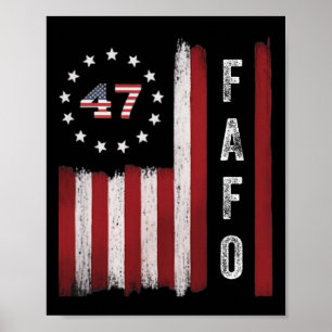 Fafo Flag Trump Funny Poster