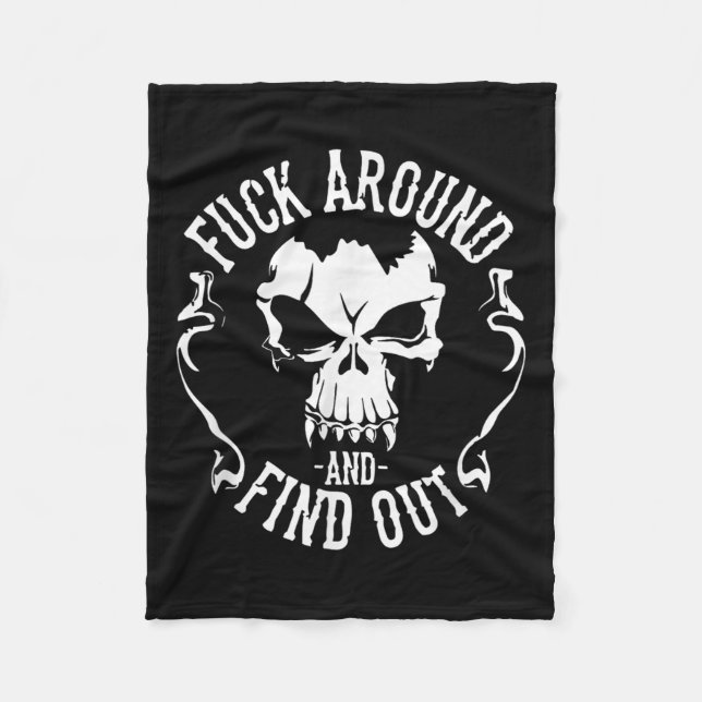 Fafo Funny For Around And Find Out  Fleece Blanket (Front)