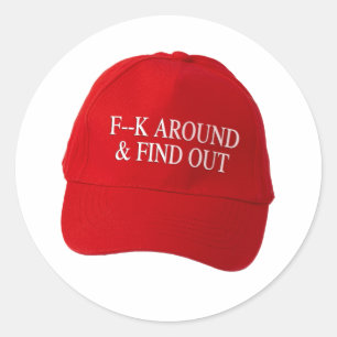 FAFO Hat Classic Round Sticker