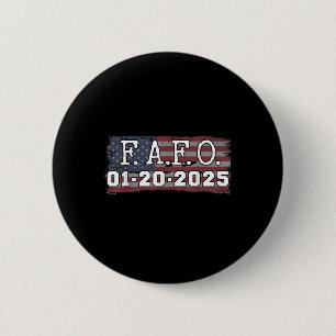 Fafo January 20, 2025 Us Presidential Inauguration 6 Cm Round Badge