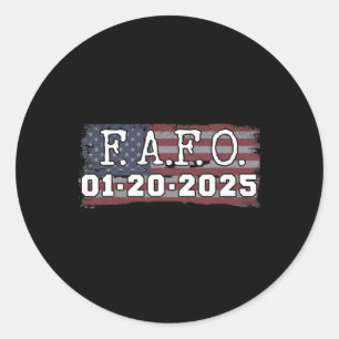 Fafo January 20, 2025 Us Presidential Inauguration Classic Round Sticker