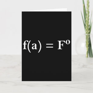 Fafo Math Equation Funny Novelty Math Teacher Nerd Card