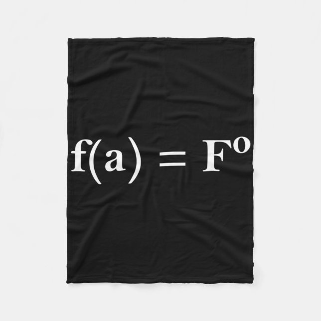 Fafo Math Equation Funny Novelty Math Teacher Nerd Fleece Blanket (Front)