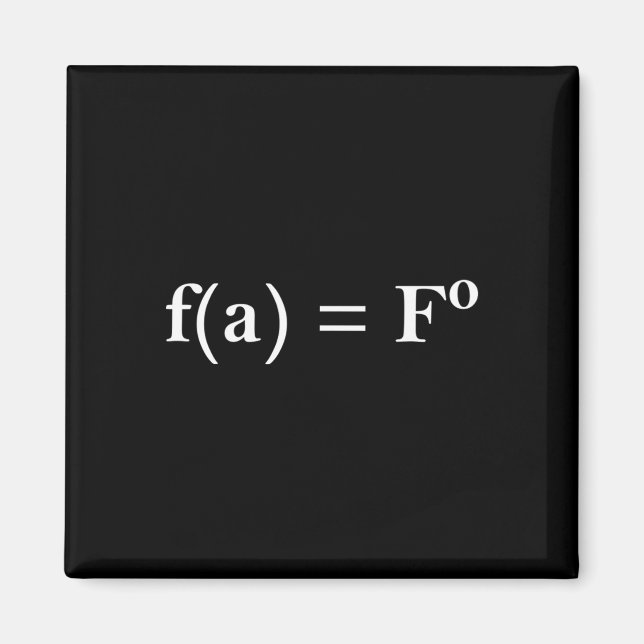 Fafo Math Equation Funny Novelty Math Teacher Nerd Magnet (Front)