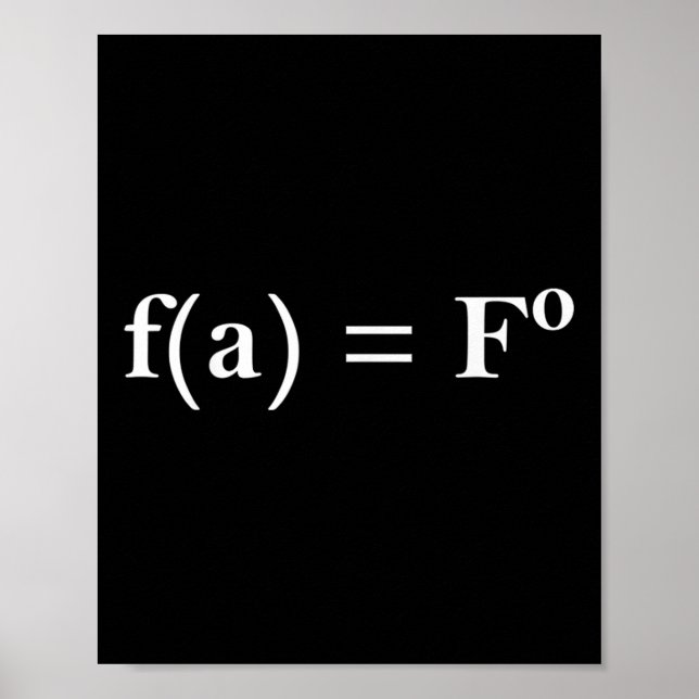 Fafo Math Equation Funny Novelty Math Teacher Nerd Poster (Front)