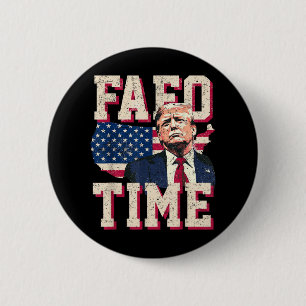 Fafo Trump Flag Funny 6 Cm Round Badge