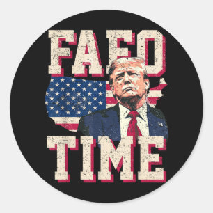 Fafo Trump Flag Funny Classic Round Sticker