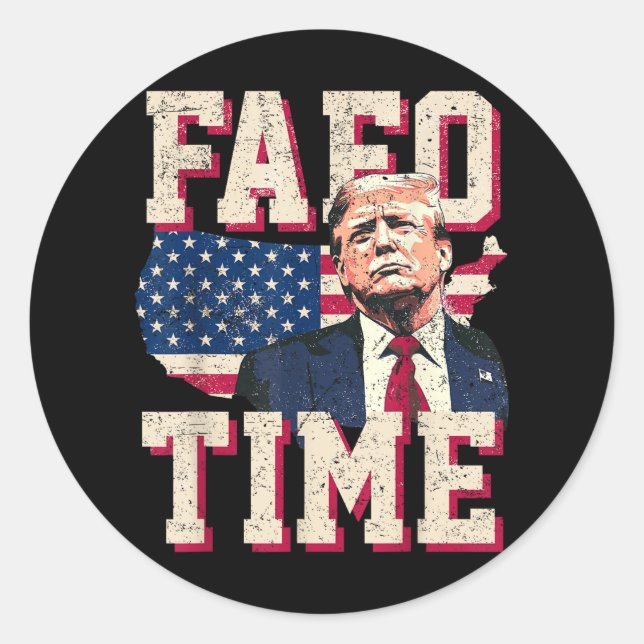 Fafo Trump Flag Funny  Classic Round Sticker (Front)
