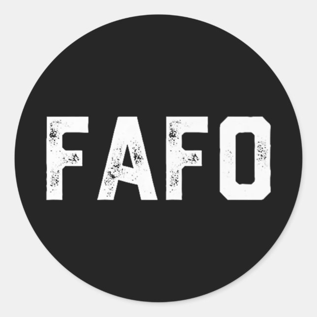 Fafo Trump Premium  Classic Round Sticker (Front)