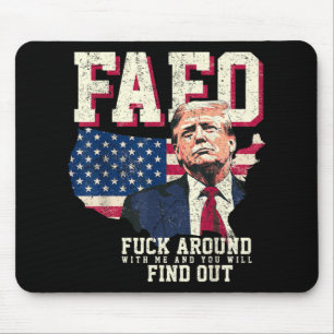 Fafo Trump Us American Map Flag  Mouse Pad