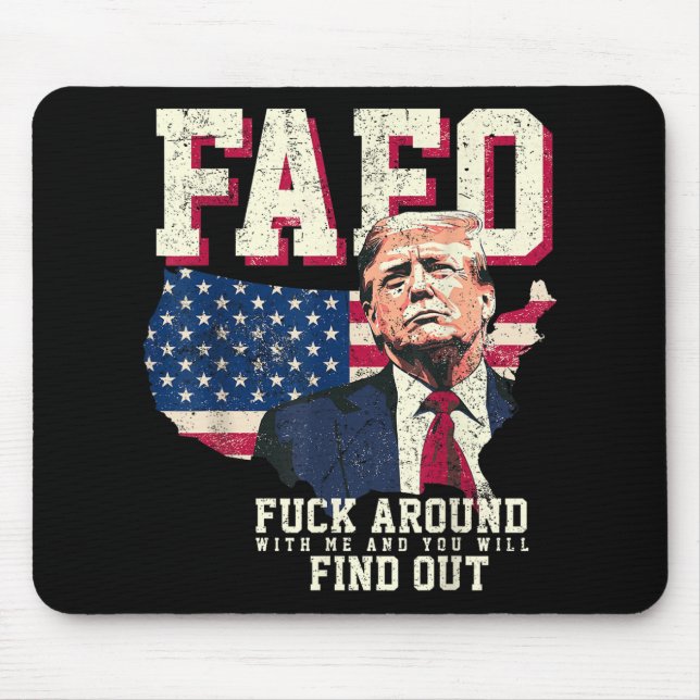 Fafo Trump Us American Map Flag  Mouse Pad (Front)