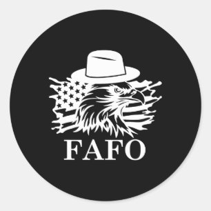 Fafo Trump Us Flag,donald Trump Fafo Sign,f Around Classic Round Sticker