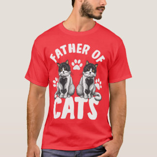 Fahter of Cats Cat Lover Cat Dad retro T-Shirt