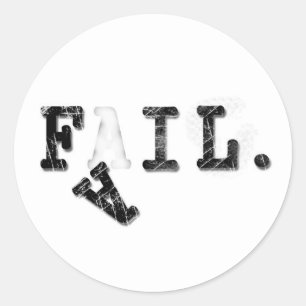 fail. classic round sticker