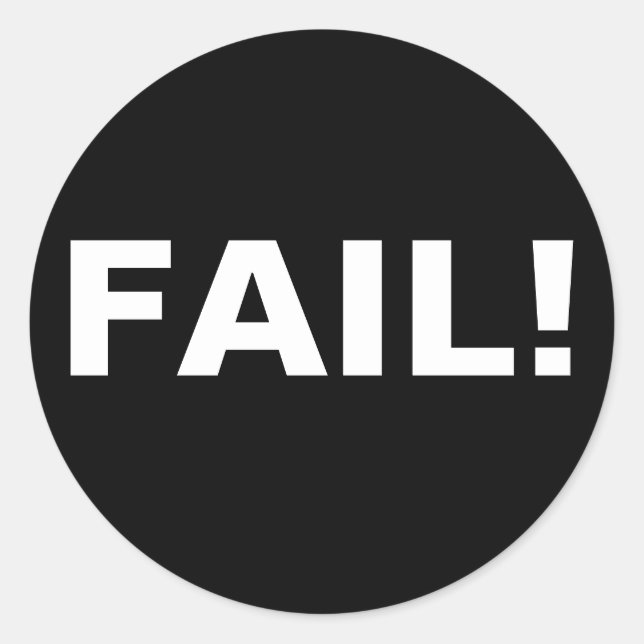 FAIL! CLASSIC ROUND STICKER (Front)