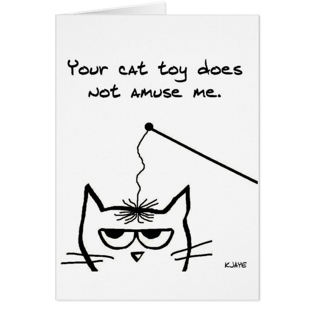Failed Cat Toys - Funny Cat Card (Front)