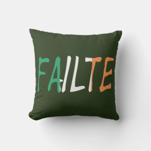Failte on Irish Flag tpcn Cushion