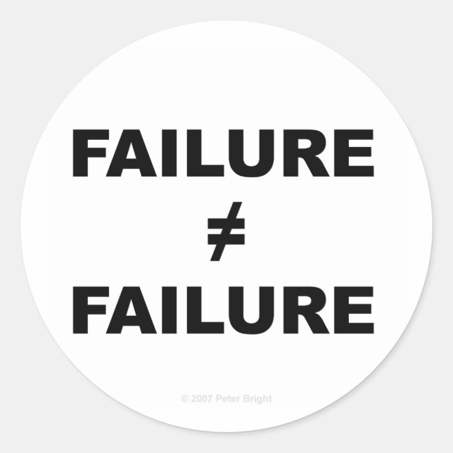 Failure does not equal Failure - Sticker (Front)